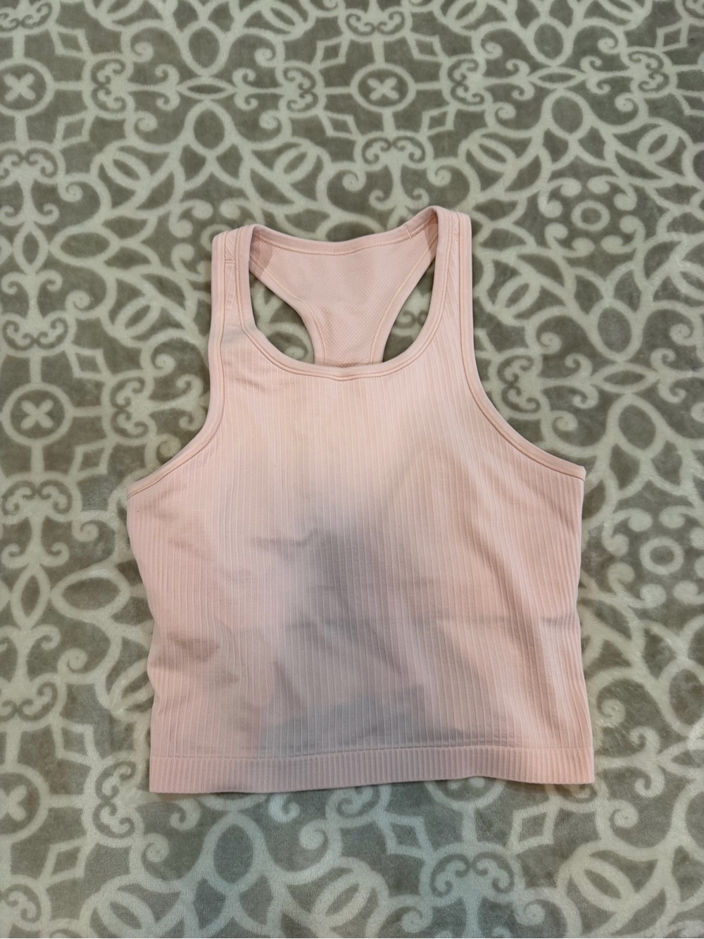 Lululemon Pink Ribbed Racerback Tank Top